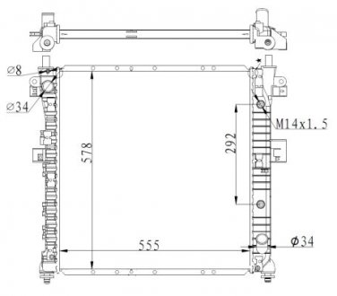 59342 CHŁODNICA SILNIKA SSANGYONG NRF підбір по vin на Brocar