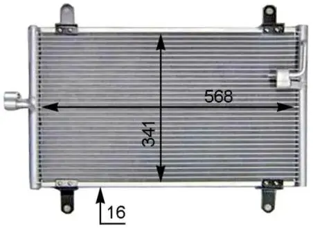 AC514000S Конденсатор, система кондиціонування повітря MAHLE / KNECHT підбір по vin на Brocar