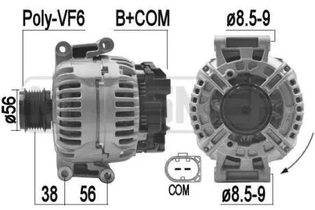 210850A Alternator ERA подбор по vin на Brocar