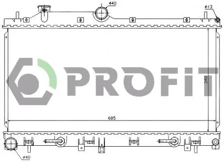 PR2910A2 Радіатор охолодження PROFIT підбір по vin на Brocar