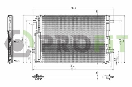 17700319 Конденсер кондиционера PROFIT подбор по vin на Brocar