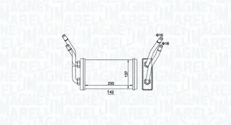 BR468 Радіатор пічки MAGNETI MARELLI підбір по vin на Brocar