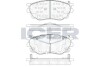 181542200 Колодки тормозные (передние) Mazda 6 02-07 (+датчики) ICER підбір по vin на Brocar