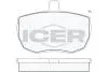 180230 Колодки гальмівні (передні) Ford Transit/Iveco Daily 77-92/Daf 400 89-93/Land Rover Defender 98-16 ICER підбір по vin на Brocar