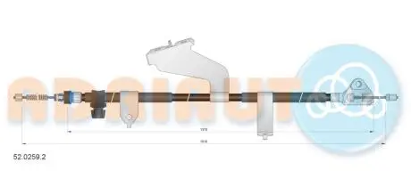 5202592 TOYOTA Трос ручного тормоза зад. пр. Yaris ADRIAUTO підбір по vin на Brocar