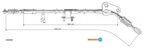 220228 MAZDA Трос ручного гальма лев. 323 89- ADRIAUTO підбір по vin на Brocar