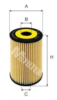 TE649 Фільтр оливний (фільтр-патрон) M-FILTER підбір по vin на Brocar
