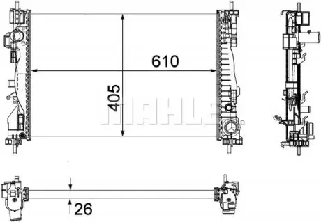 CR1178000P Радіатор MAHLE / KNECHT підбір по vin на Brocar