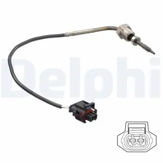TS30148 Датчик температури ОГ Antara 2,0CDTI -11, CHEVROLET Captiva2,0D -6 DELPHI підбір по vin на Brocar