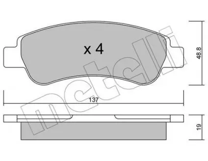 2207100 Колодки гальмівні (задні) Citroen Jumper/Fiat Ducato/Peugeot Boxer 06- METELLI підбір по vin на Brocar