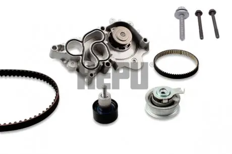 PK06650 Комплект ГРМ + помпа VW Caddy/Golf/Skoda Octavia/Audi A1/A3 1.2/1.4TSI/TFSI 12- (+ ремінь помпи) HEPU підбір по vin на Brocar