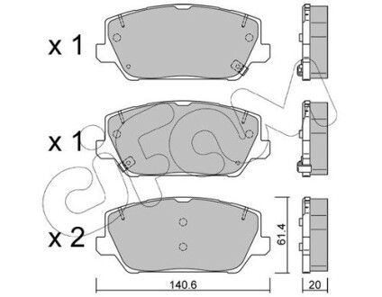 82212410 KLOCKI HAMULC. HYUNDAI I30 2,0 N 17- PRZÓD CIFAM підбір по vin на Brocar