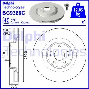 BG9388C Гальмівний диск DELPHI подбор по vin на Brocar