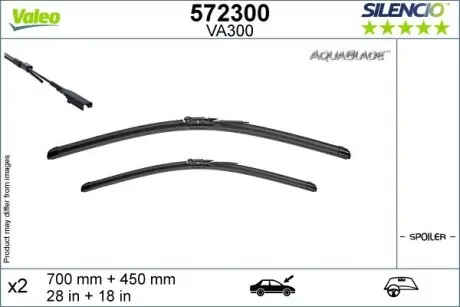 572300 Щітка склоочисника VALEO підбір по vin на Brocar