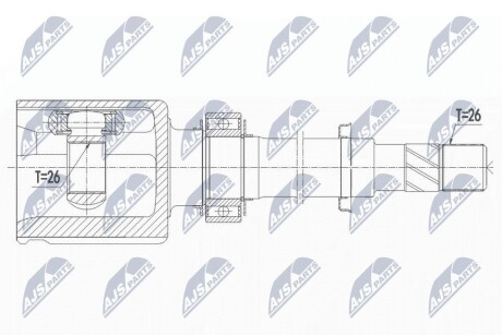 NPWNS075 Шарнир равных угловых скоростей NTY подбор по vin на Brocar