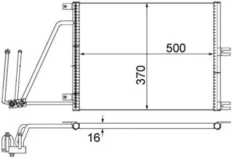 AC226000S Конденсатор, система кондиціонування повітря MAHLE / KNECHT підбір по vin на Brocar