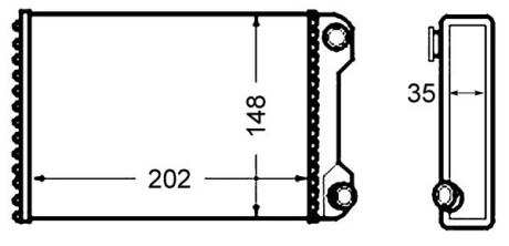 AH59000S Nagrzewnica 8FH351308241 MAHLE / KNECHT підбір по vin на Brocar