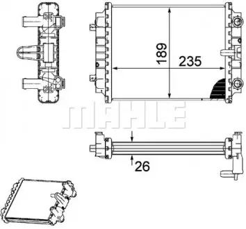 CR913000P Радиатор системы охлаждения MAHLE / KNECHT підбір по vin на Brocar