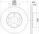 8DD355132141 Диск гальмівний (передній) Citroen Jumper/Fiat Ducato/Peugeot Boxer 1.4t 94- (280x24) (з покр) (вент) HELLA підбір по vin на Brocar