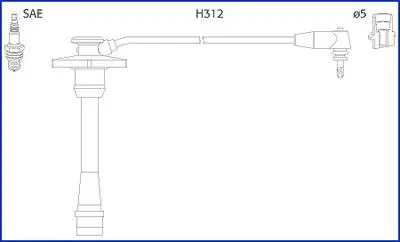 134130 Комплект проводов зажигания HITACHI підбір по vin на Brocar