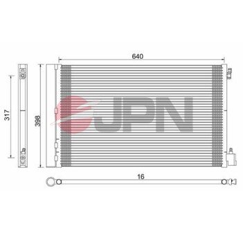 60C9120JPN CHŁODNICA KLIMATYZACJI JPN підбір по vin на Brocar