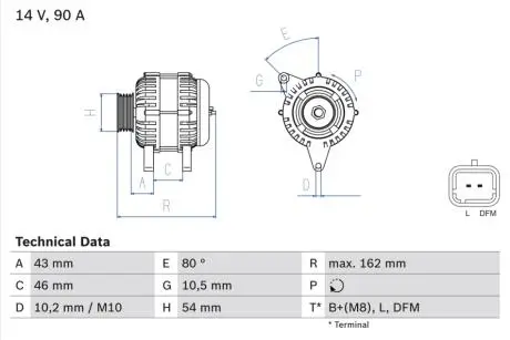 0986049700 Генератор 0 986 049 700 BOSCH BOSCH подбор по vin на Brocar