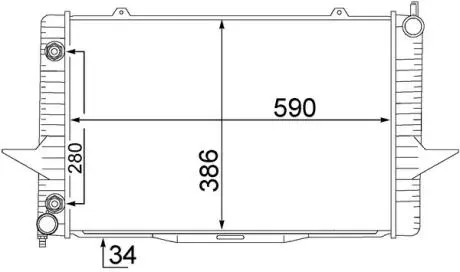 CR1544000S Chłodnica MAHLE / KNECHT підбір по vin на Brocar