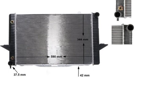 CR164000S Радиатора 388 mm VOLVO MAHLE / KNECHT підбір по vin на Brocar