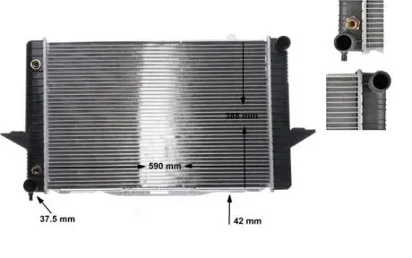 CR164000S Радиатора 388 mm VOLVO MAHLE / KNECHT подбор по vin на Brocar