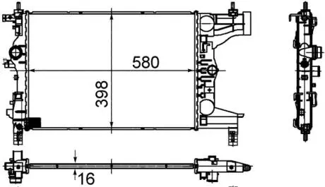 CR945000S Радіатор, система охолодження двигуна MAHLE / KNECHT підбір по vin на Brocar