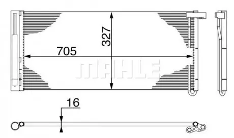 AC425000S Радиатор кондиционера MAHLE / KNECHT подбор по vin на Brocar