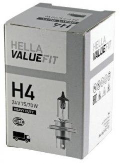 8GJ242632101 Лампа VALUEFIT H4 24V 75/70W P43t HELLA подбор по vin на Brocar