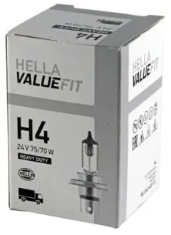 8GJ242632101 Лампа VALUEFIT H4 24V 75/70W P43t HELLA підбір по vin на Brocar