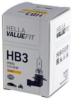 8GH242632181 Лампа накаливания, VALUEFIT, HB3 12V 60 (65W) P 20d HELLA підбір по vin на Brocar