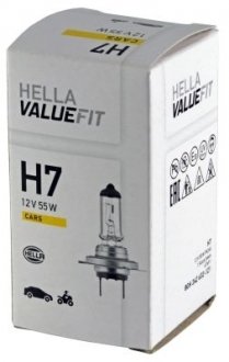 8GH242632121 Лампа накаливания, VALUEFIT, H7 12V 55W PX 26d HELLA підбір по vin на Brocar