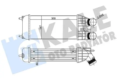 344600 Інтеркулер C-Elysee,C3 Aircross,C3 II,III,C3 Picasso,Cactus,DS3,Peugeot 301,208,2008 1.2/1.6HDI KALE OTO RADYATOR підбір по vin на Brocar