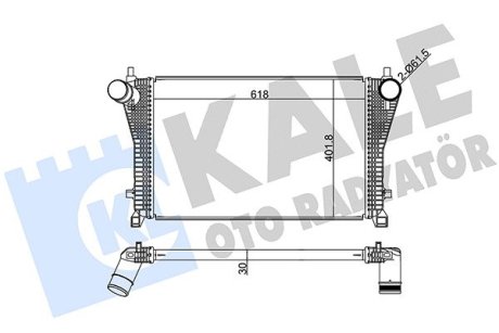 352405 Интеркулер Audi A3,Q2/3,Arteon,Golf VII,Passat,Tiguan,Skoda Karoq,Kodiaq,Octavia IV KALE OTO RADYATOR підбір по vin на Brocar