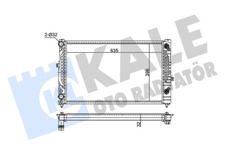 349240 Радіатор охолодження Audi A4/6,Skoda SuperB I,Passat 1.6/1.8/1.8T/1.9TDI -94 KALE OTO RADYATOR підбір по vin на Brocar