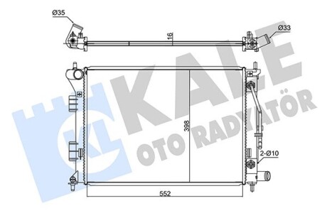 347790 Радиатор охлаждения Hyundai Elentra, I30 - Kia Cerato, Cerato Koup, Soul Radiator (347790) KALE OTO RADYATOR KALE OTO RADYATOR підбір по vin на Brocar