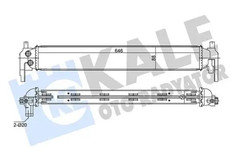 344780 Інтеркулер Audi A1,Polo V,Skoda Fabia II,III,Rapid,Roomster 1.0TSI/1.4TDI KALE OTO RADYATOR підбір по vin на Brocar