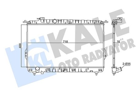 347810 HYUNDAI Радіатор охолодження Sonata IV,Grandeur,Kia Magentis 2.0/3.5 -98 KALE OTO RADYATOR підбір по vin на Brocar