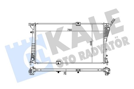 351040 Радіатор охолодження Trafic II,Opel Vivaro,Nissan 2.0/2.5dCi -6 KALE OTO RADYATOR підбір по vin на Brocar