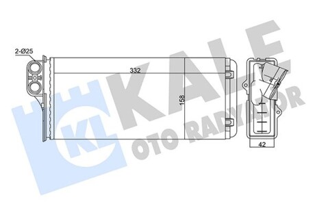 346410 Радиатор отопления Master II,Opel Movano,Nissan Interstar -98 KALE OTO RADYATOR подбор по vin на Brocar