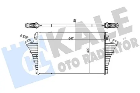346000 Інтеркулер Signum,Vectra C,Saab 9-3,Cadillac BLS 2.0 16V Turbo/2.2DTI16V -2 KALE OTO RADYATOR підбір по vin на Brocar