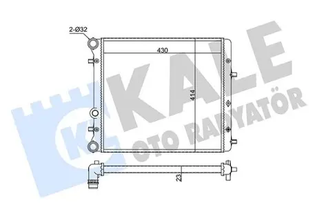 349245 Радіатор охолодження Polo,Skoda Fabia I,II,III,Rapid,Roomster,Seat KALE OTO RADYATOR підбір по vin на Brocar