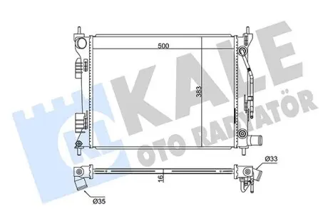342280 HYUNDAI Радіатор охолодження i20,Solaris,Kia Rio III 1.25/1.6 -8 KALE OTO RADYATOR підбір по vin на Brocar