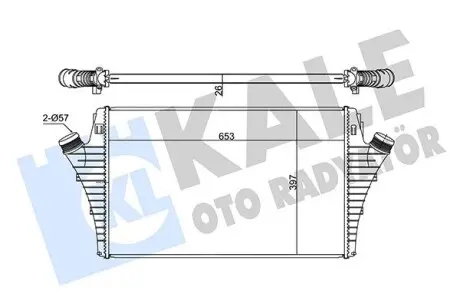 352355 Інтеркулер Signum,Vectra C 1.9CDTI,Fiat,Cadillac,Saab 9-3 KALE OTO RADYATOR підбір по vin на Brocar
