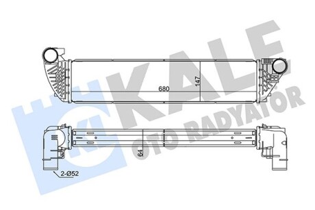 352260 RENAULT Інтеркулер Espace IV,Laguna II,Vel Satis 1.9/2.2dCi -4 KALE OTO RADYATOR підбір по vin на Brocar