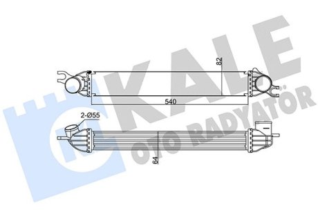 344860 Інтеркулер Mini Cooper,One,Clubman,Countryman,Paceman 1.6 KALE OTO RADYATOR підбір по vin на Brocar