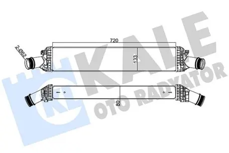 342400 Інтеркулер Audi A4/5/6/7/8,Q5,Porsche Macan 2.0TFSi/3.0TDI KALE OTO RADYATOR підбір по vin на Brocar